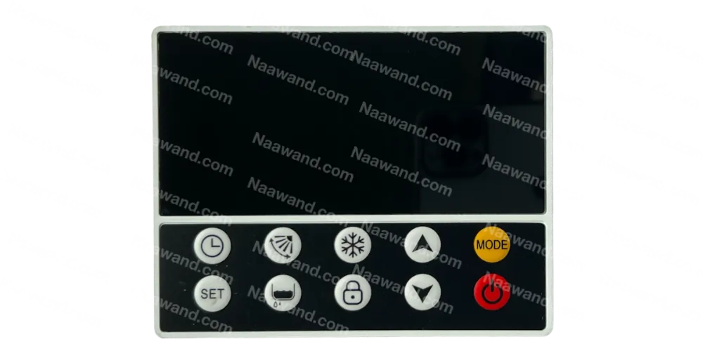 شاشەی موبەریدەی ١٠ دوگمەی ١٠٠ دەرەجەی یەک گێچمەی دو خەت